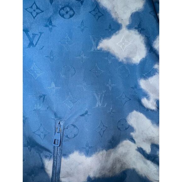 Louis Vuitton Virgil Abloh Monogram Cloud Blue Logo Anorak Windbreaker Jacket 48 - Picture 9 of 16